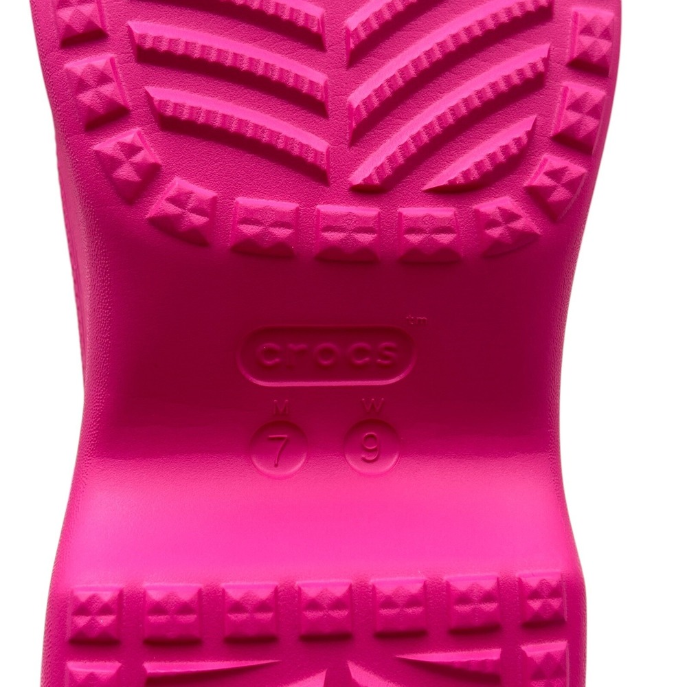 Crocs Women's Mega Wedge Platform Clog Size 9 Electric Pink Slip-on Style - Picture 7 of 11